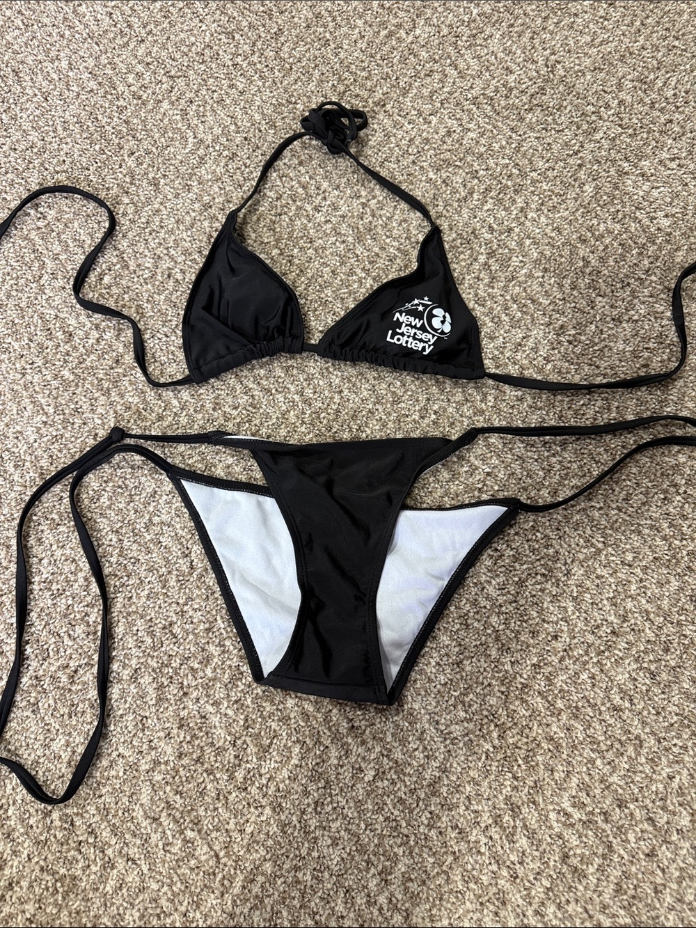 Black String Bikini Set